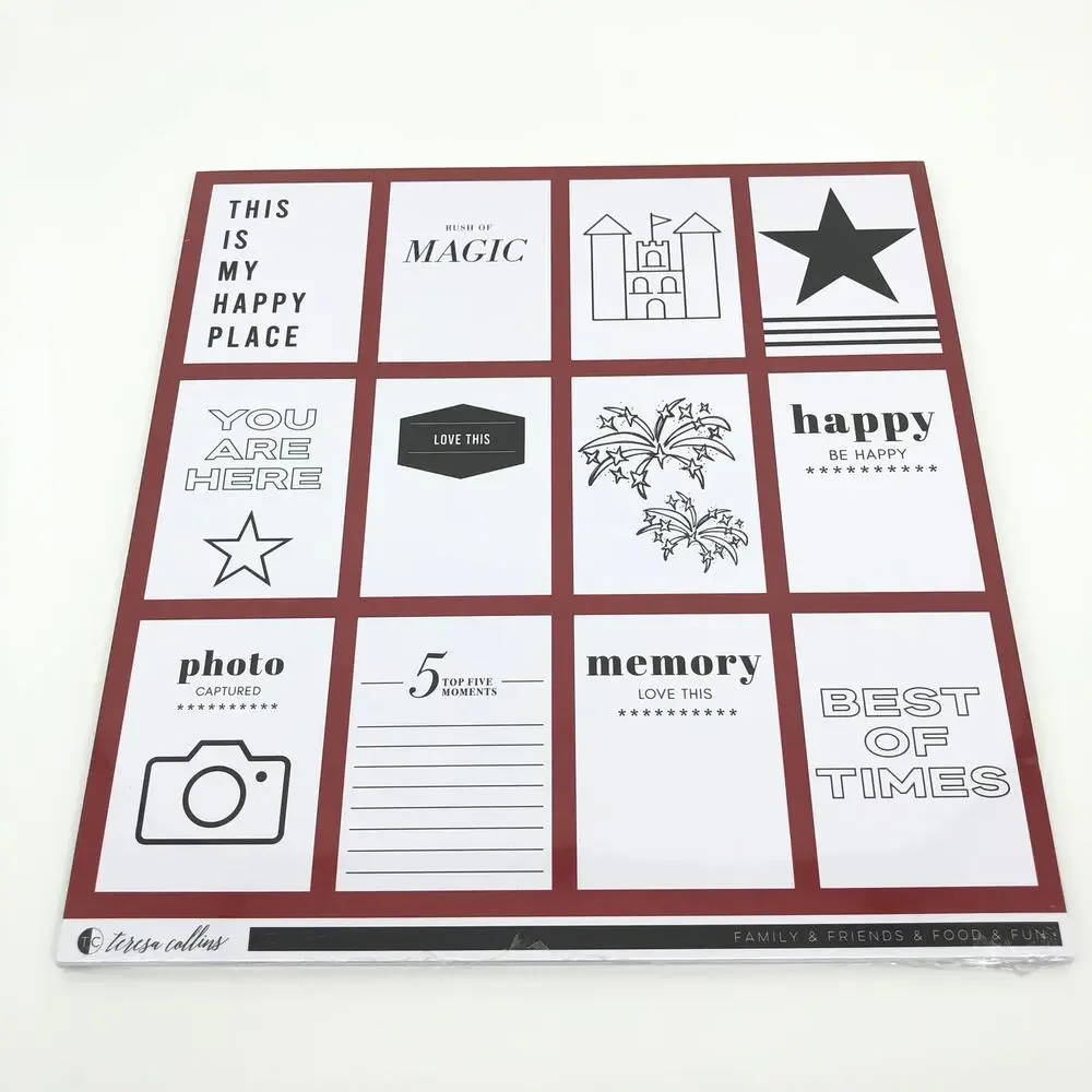 Teresa Collins Scrapbook Paper‎ Pads 12x12 Lot 4 Scrapbooking Clear Acetate